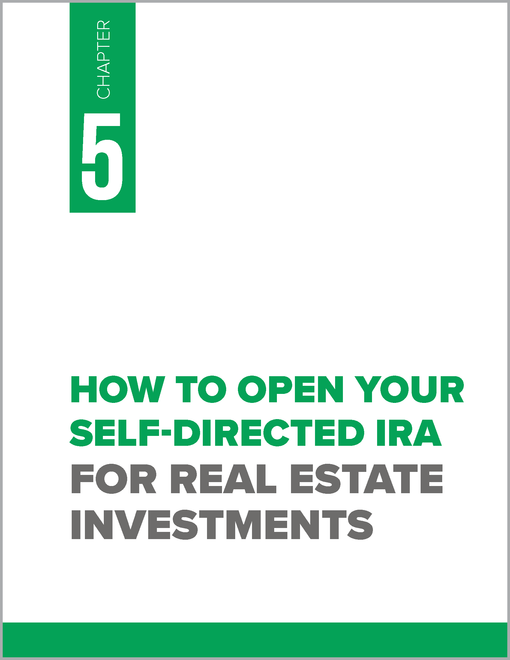 eBook: Chapter 5- Opening a SDIRA