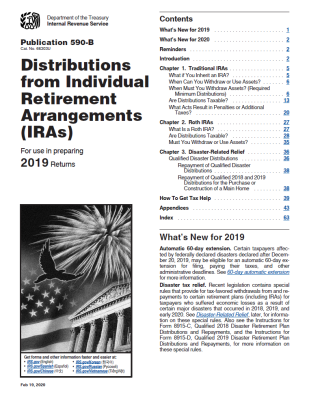 Distributions from Individual Retirement Arrangements (IRAs)